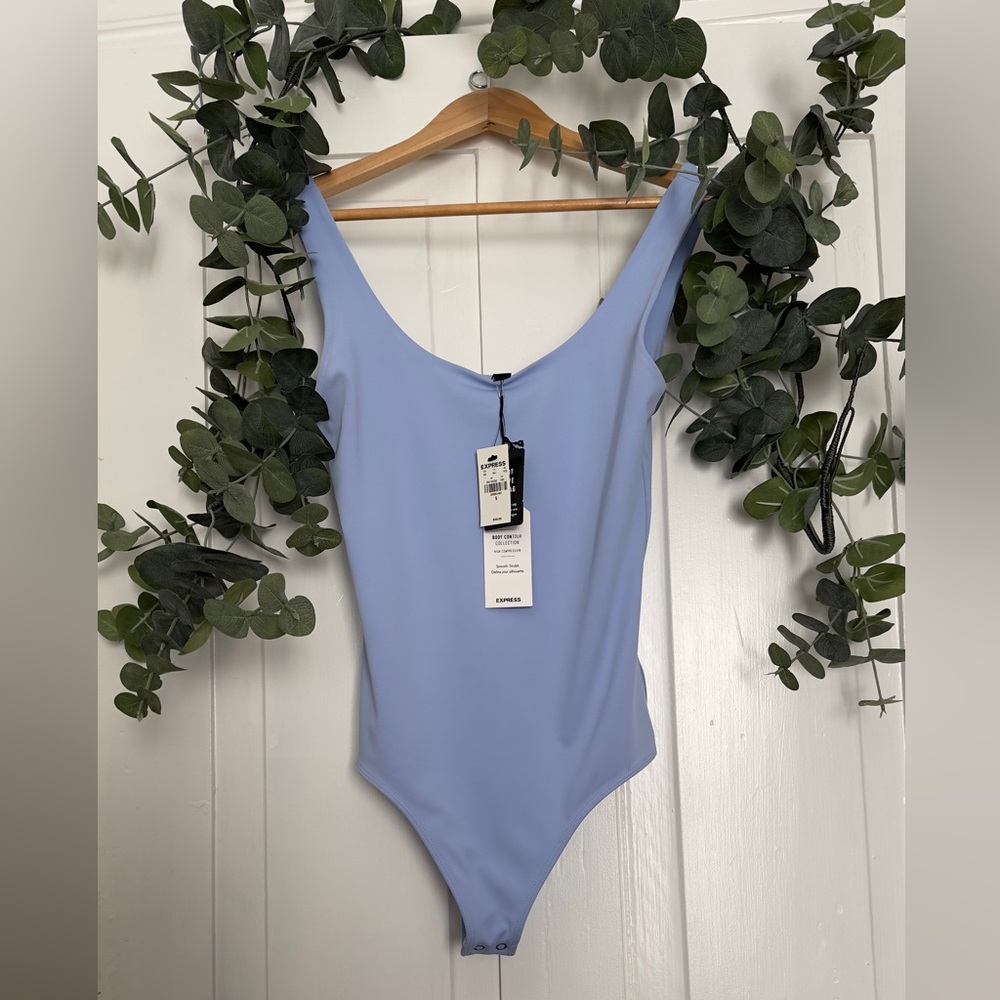 NWT Express Body Contour Collection Bodysuit in Soft Blue